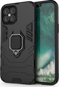 Hurtel Ring Armor pancerne hybrydowe etui pokrowiec + magnetyczny uchwyt iPhone 12 Pro Max czarny uniwersalny 9