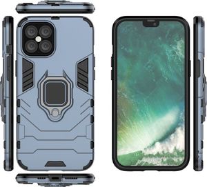 Hurtel Ring Armor pancerne hybrydowe etui pokrowiec + magnetyczny uchwyt iPhone 12 Pro Max niebieski uniwersalny 2