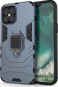 Hurtel Ring Armor pancerne hybrydowe etui pokrowiec + magnetyczny uchwyt iPhone 12 Pro Max niebieski uniwersalny 3