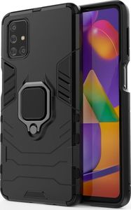 Hurtel Ring Armor pancerne hybrydowe etui pokrowiec + magnetyczny uchwyt Samsung Galaxy M31s czarny uniwersalny 2
