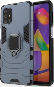 Hurtel Ring Armor pancerne hybrydowe etui pokrowiec + magnetyczny uchwyt Samsung Galaxy M31s niebieski uniwersalny 2