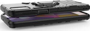 Hurtel Ring Armor pancerne hybrydowe etui pokrowiec + magnetyczny uchwyt Samsung Galaxy M31s niebieski uniwersalny 7