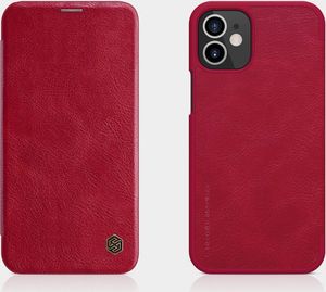 Nillkin Nillkin Qin skórzana kabura etui iPhone 12 mini czerwony uniwersalny 14