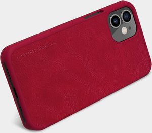 Nillkin Nillkin Qin skórzana kabura etui iPhone 12 mini czerwony uniwersalny 15