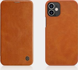 Nillkin Nillkin Qin skórzana kabura etui iPhone 12 mini brązowy uniwersalny 15
