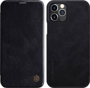 Nillkin Nillkin Qin skórzana kabura etui iPhone 12 Pro / iPhone 12 czarny uniwersalny 1