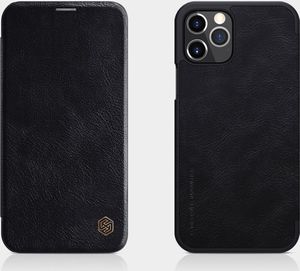 Nillkin Nillkin Qin skórzana kabura etui iPhone 12 Pro / iPhone 12 czarny uniwersalny 15