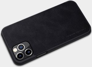 Nillkin Nillkin Qin skórzana kabura etui iPhone 12 Pro / iPhone 12 czarny uniwersalny 16