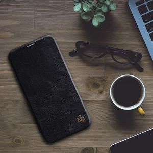 Nillkin Nillkin Qin skórzana kabura etui iPhone 12 Pro / iPhone 12 czarny uniwersalny 17