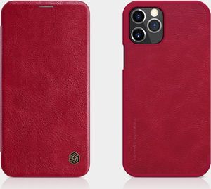 Nillkin Nillkin Qin skórzana kabura etui iPhone 12 Pro / iPhone 12 czerwony uniwersalny 15