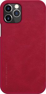 Nillkin Nillkin Qin skórzana kabura etui iPhone 12 Pro / iPhone 12 czerwony uniwersalny 2