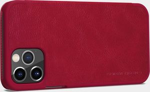 Nillkin Nillkin Qin skórzana kabura etui iPhone 12 Pro / iPhone 12 czerwony uniwersalny 6