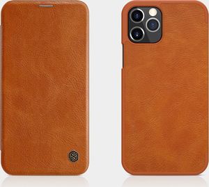 Nillkin Nillkin Qin skórzana kabura etui iPhone 12 Pro / iPhone 12 brązowy uniwersalny 14