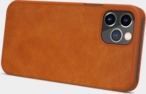 Nillkin Nillkin Qin skórzana kabura etui iPhone 12 Pro / iPhone 12 brązowy uniwersalny 10