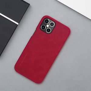 Nillkin Nillkin Qin skórzana kabura etui iPhone 12 Pro Max czerwony uniwersalny 15