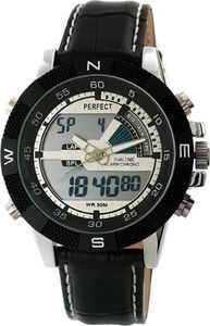 Zegarek Perfect Zegarek Męski PERFECT KANONIER LCD DUAL TIME A857-1 uniwersalny 1