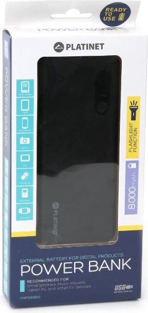 Powerbank Platinet 8000 mAh Czarno-niebieski 3