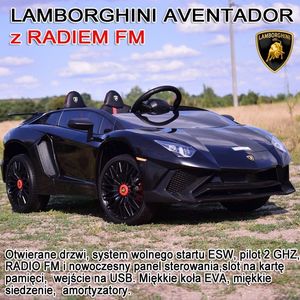 Super Toys LAMBORGHINI AVENTADOR PEŁNA OPCJA, MIĘKKIE KOŁA, MIĘKKIE SIEDZENIE/BDM0913 uniwersalny 4
