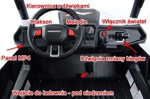 Super Toys MEGA AUTO BUGGI 4X4 , PANEL MP4, MIĘKKIE KOŁA EVA, MIĘKKIE SIEDZENIE FULL OPCJA 2X 12V/XMX603 uniwersalny 52