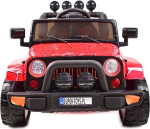 Super Toys MEGA JEEP FULLTIME, NAPĘD 4X4, 1X12V ,WOLNY START/ MIĘKKIE KOŁA, FUNKCJA BUJANIA EXCLUSIVE LAKIER/7588 uniwersalny 16