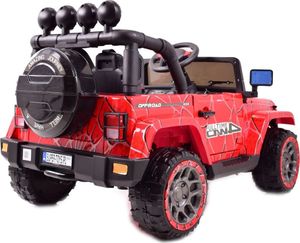 Super Toys MEGA JEEP FULLTIME, NAPĘD 4X4, 1X12V ,WOLNY START/ MIĘKKIE KOŁA, FUNKCJA BUJANIA EXCLUSIVE LAKIER/7588 uniwersalny 7