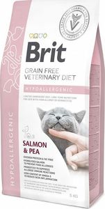 Brit Brit Grain-free Veterinary Diet Hypoallergenic - sucha karma dla kociąt i kotów dorosłych z problemami dermatologicznymi 5 kg 1