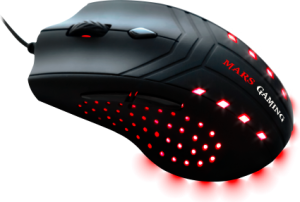 Mysz Mars Gaming MM0, czarno-czerwona 1