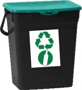 Kosz na śmieci Plast Team do segregacji zielony (PT50600431) 1