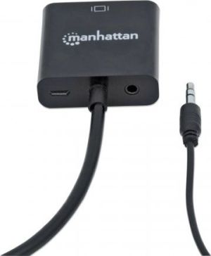 Adapter AV Manhattan HDMI - D-Sub (VGA) + Jack 3.5mm czarny (151559) 6