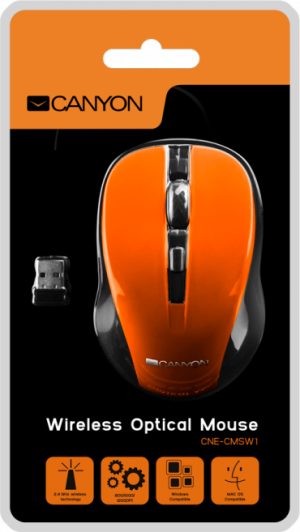 Mysz Canyon CNE-CMSW1, Pomarańczowa 2