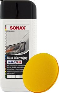 Sonax ZESTAW:Sonax Nano wosk koloryzujący - Biały 250ml + Aplikator do nakładania. uniwersalny 1
