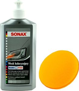 Sonax ZESTAW: Sonax Nano wosk koloryzujący - Srebrny 250ml + Aplikator K2 L710 uniwersalny 1
