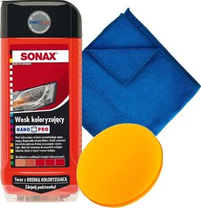 Sonax Wosk koloryzujący Czerowny Sonax 500ml + aplikator+mikrofibra uniwersalny 1