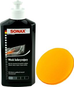 Sonax ZESTAW: Sonax Nano wosk koloryzujący - Czarny 250ml + Aplikator do nakładania. uniwersalny (6901-uniw) - 6901-uniw 1