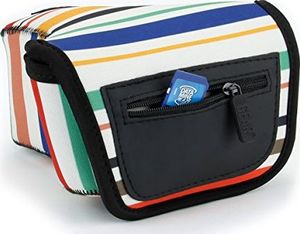 Torba USA Gear Torba na aparat do lustrzanek z USA Wyposażenie: neoprenowy Pokrowiec na aparat DSLR / SLR, wzór w paski i torba na akcesoria, idealny do Canon EOS 1300D / 200D, Nikon D3400 3