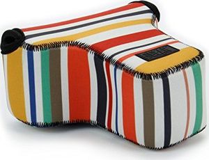 Torba USA Gear Torba na aparat do lustrzanek z USA Wyposażenie: neoprenowy Pokrowiec na aparat DSLR / SLR, wzór w paski i torba na akcesoria, idealny do Canon EOS 1300D / 200D, Nikon D3400 6