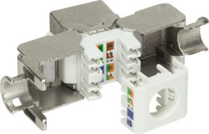 LogiLink Gniazdo RJ45 Cat.6A, 10G, pełen ekran, 180° beznarzędziowe, 24 sztuki (NK4001) 1