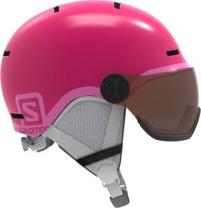 Salomon Kask z przyłbicą szybą SALOMON GROM VISOR Glossy Pink 2020 1