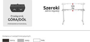 Biurko Spacetronik Czarne 160 cm x 80 cm 4