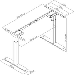 Spacetronik Elektryczny stelaż biurkowy Spacetronik SPE-220B 2