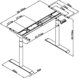 Biurko Spacetronik Czarne 120 cm x 2