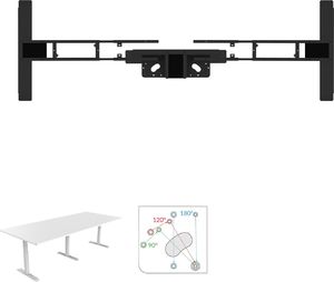 Biurko Spacetronik SPE-323TB Czarne 192 cm x 130 cm 2