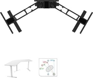 Biurko Spacetronik SPE-323TB Czarne 192 cm x 130 cm 4