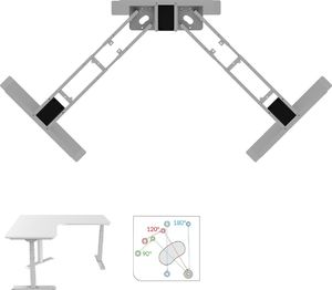 Biurko Spacetronik Szare 192 cm x 130 cm 3