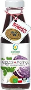 BIO FOOD Sok z czerwonej kapusty kiszonej z moringą BIO 200 ml - Bio Food 1