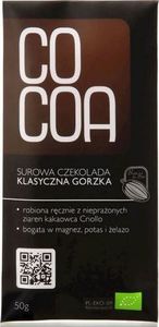 Cocoa CZEKOLADA SUROWA KLASYCZNA GORZKA BIO 50 g - COCOA 1