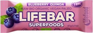 LIFEFOOD Baton z jagodą i quinoa raw bezglutenowy BIO 47 g - Lifefood 1