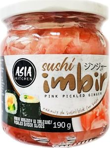 Asia Kitchen Imbir marynowany do sushi, różowy 190g - Asia Kitchen uniwersalny 1