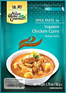 Asian Home Gourmet Pasta do singapurskiego kurczaka curry, Nonya Curry 50g - Asian Home Gourmet uniwersalny 1