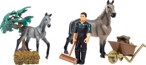 Figurka Pepco 2 koniki z figurką i akcesoriami Konik szary 4